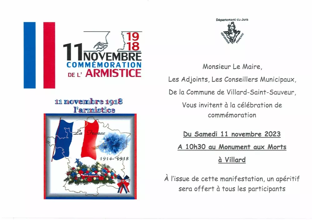 COMMEMORATION  11 NOVEMBRE 2023