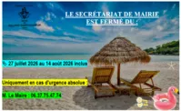 Fermeture secrétariat de mairie